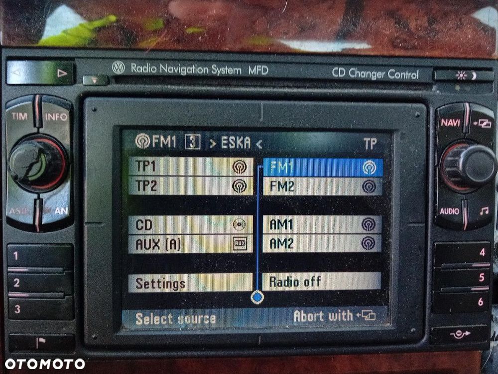 VW BORA GOLF IV PASSAT B5  RADIO NAWIGACJA NAVIGATION MFD 3B0035191D - 3