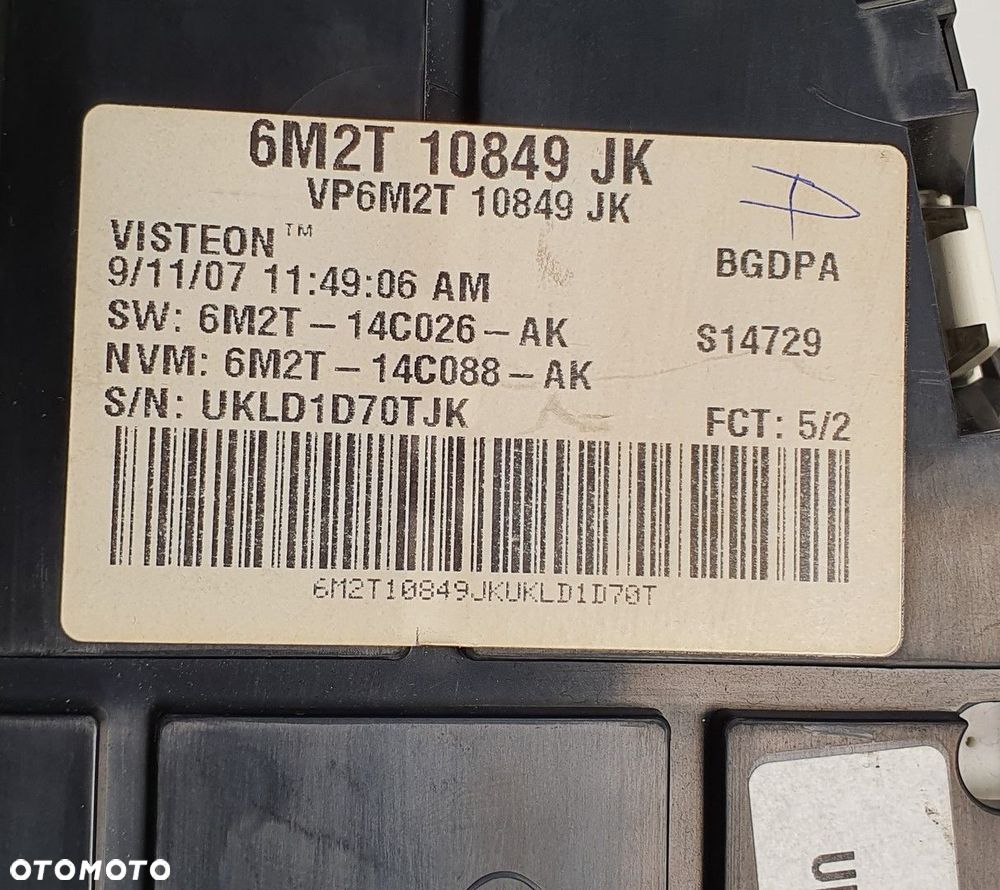 LICZNIK ZEGARY FORD MONDEO MK4 6M2T10849JK EUROPA - 6