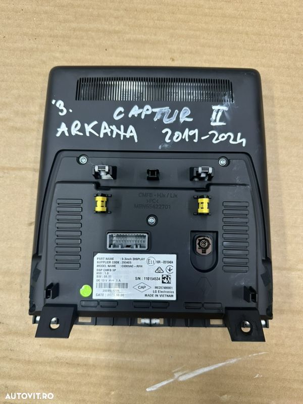 Display central RENAULT CAPTUR 2 , ARKANA  an 2021 model CID09AC-RFH cod 280916427R - 3