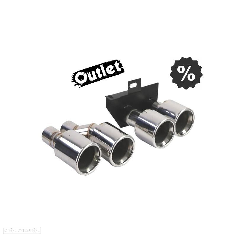 E010112C1 PONTEIRAS DE ESCAPE PARA BMW F10 F11 F12 F13 10- AÇO INOX CROMADO - 8