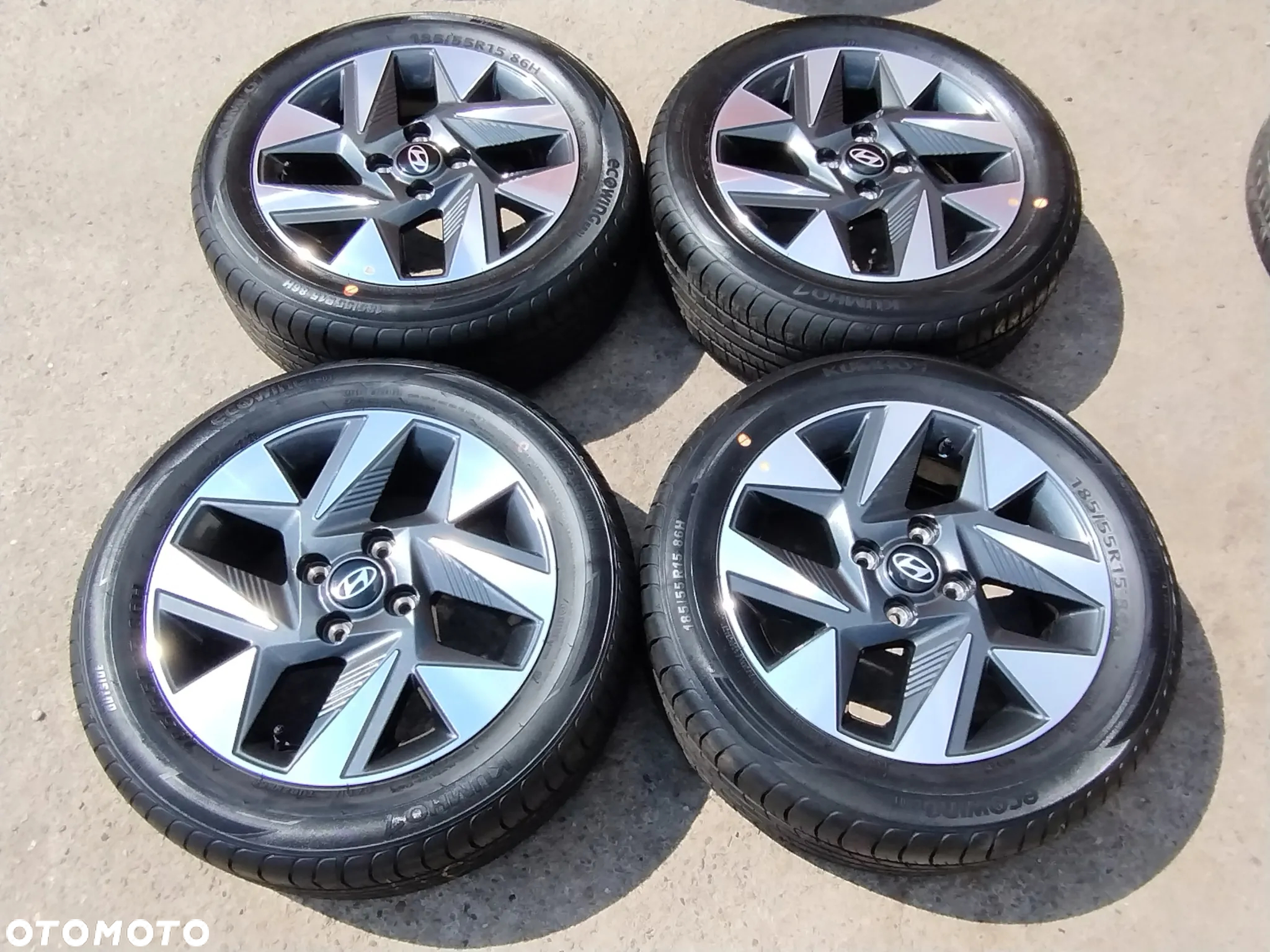4x100 Felgi Aluminiowe Alufelgi 15 Koła Letnie Lato HYUNDAI ACCENT GETZ I10 KIA RIO PICANTO X CROSS Legnica ALU-RAD 185/55 23r. J.NOWE - 2
