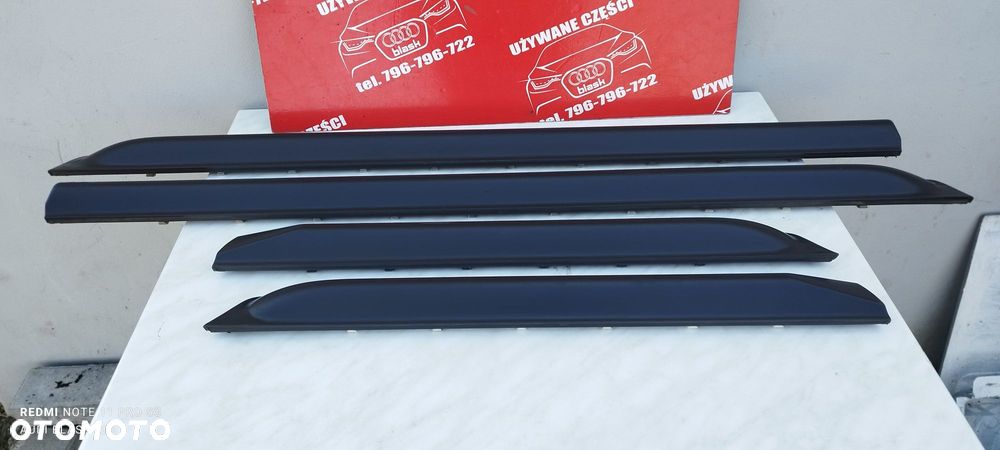 Listwy Szerokie Czarne Dolne Drzwi Audi A6 S6 C5 Części Blask Gołdap