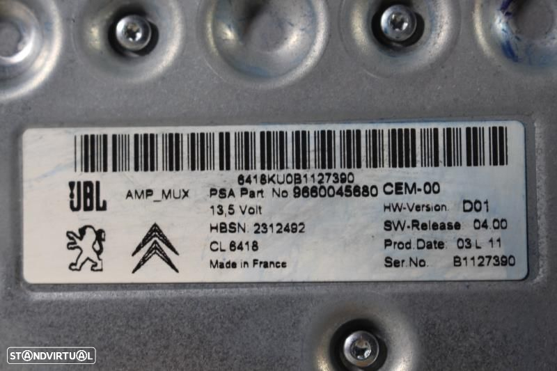 Amplificador De Som Peugeot Rcz  9660045680 / 96 600 456 80 - 5