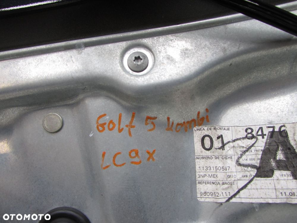 VW GOLF V VI 06-14 KOMBI VARIANT DRZWI PRAWY TYL PRAWE LC9X KPL DO ZALOZENIA - 12