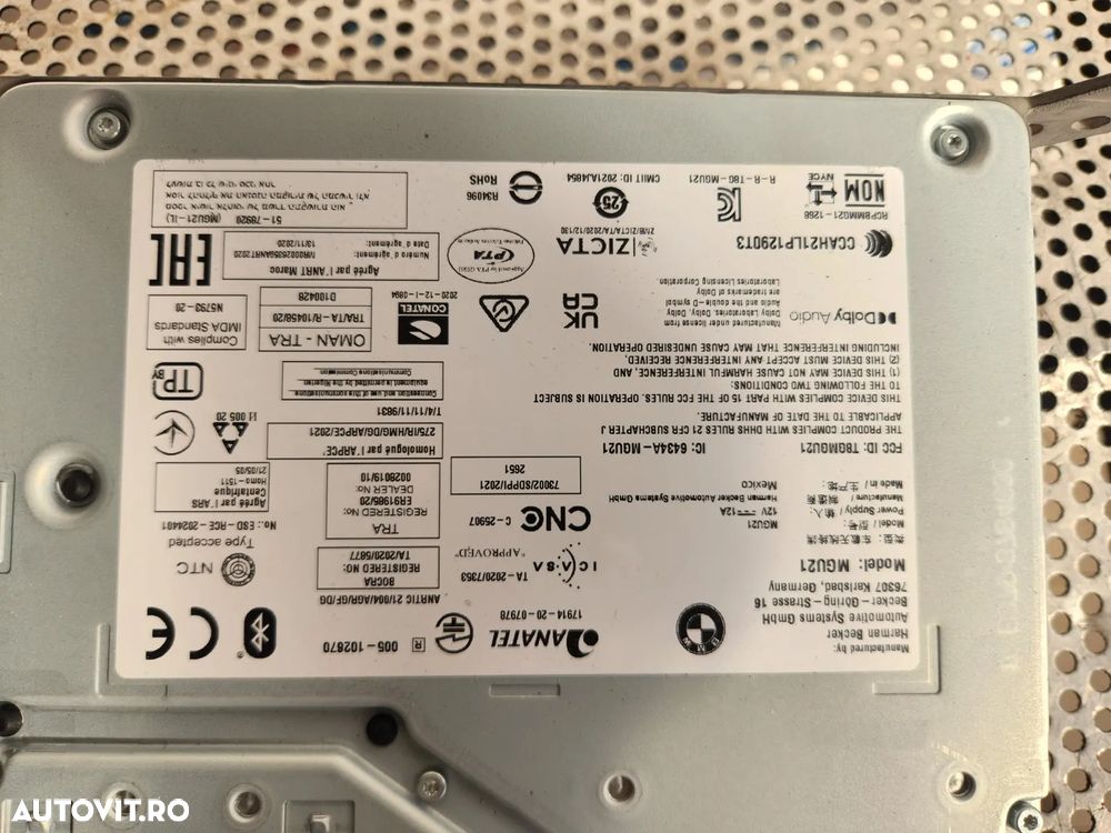 Modul Unitate Navigatie Radio Media Bmw G20 G21 G22 G23 G42 An 2018-2019-2020-2021-2022-2023 Cod CI5A7CC5901 - Dezmembrari Arad - 6
