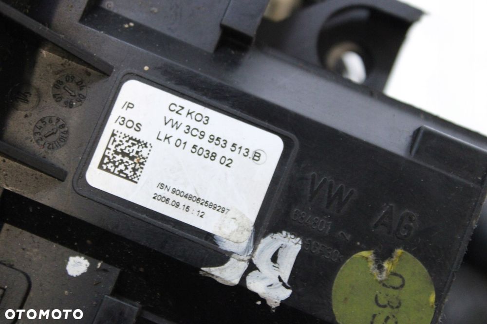 VW PASSAT B6 MANETKI PRZEŁĄCZNIK ZESPOLONY CZUJNIK KĄTA SKRĘTU 3C0953549E - 10