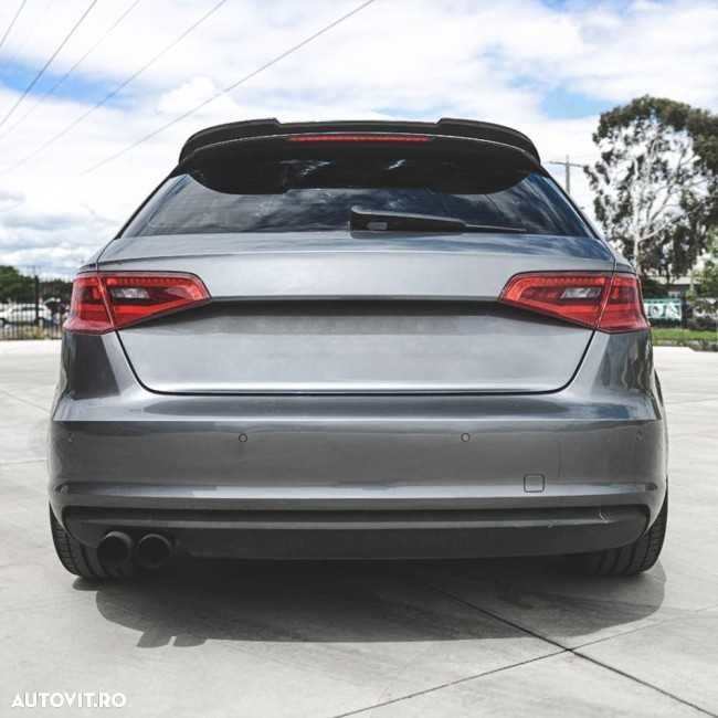 Eleron Luneta Portbagaj Spoiler RS Style ptr AUDI A3 8V, Negru Lucios - 6