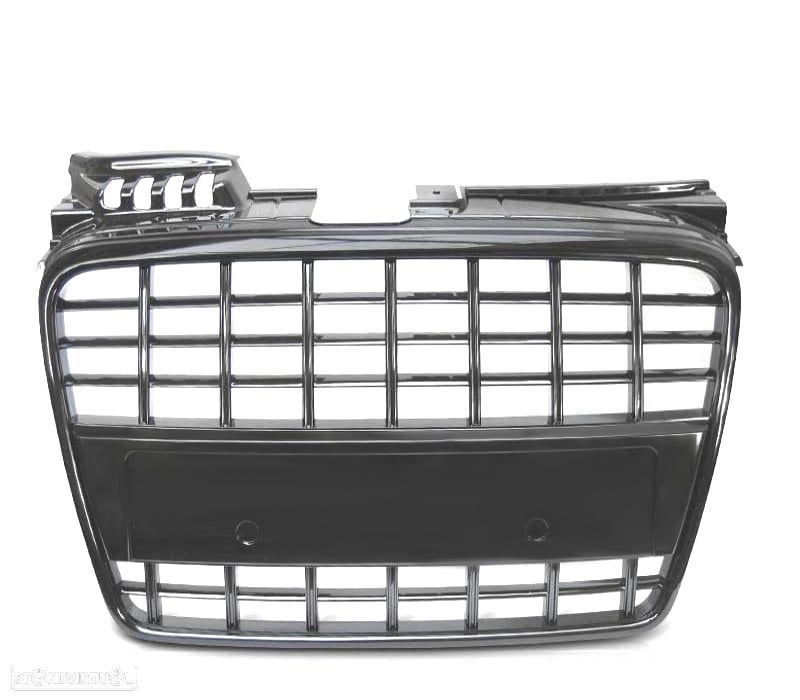 GRELHA FRONTAL AUDI A4 B7 LOOK S LINE PRETO BRILHO - 2