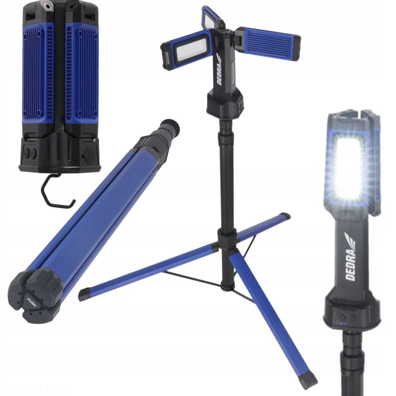 DEDRA LAMPA LED SKŁADANA WIELOFUNKCYJNA 4500LM STATYW DWIE BARWY L1069 - 13