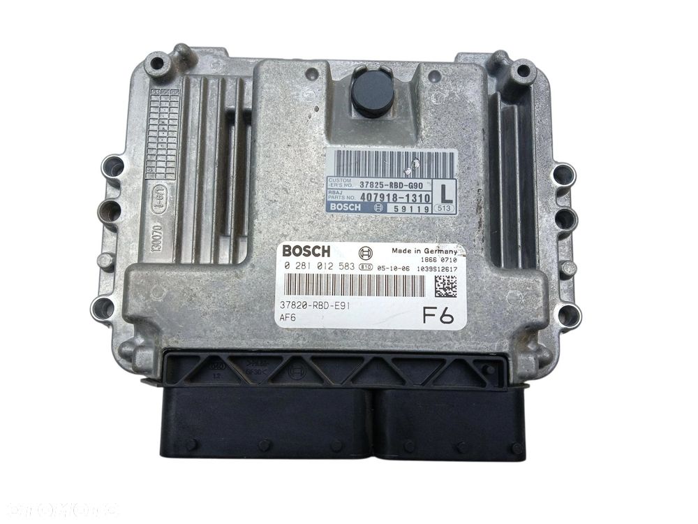 KOMPUTER STEROWNIK SILNIKA HONDA ACCORD VII LIFT (2005-2008) 2.2 I-CTDI 140KM 37825-RBD-G90 - 4