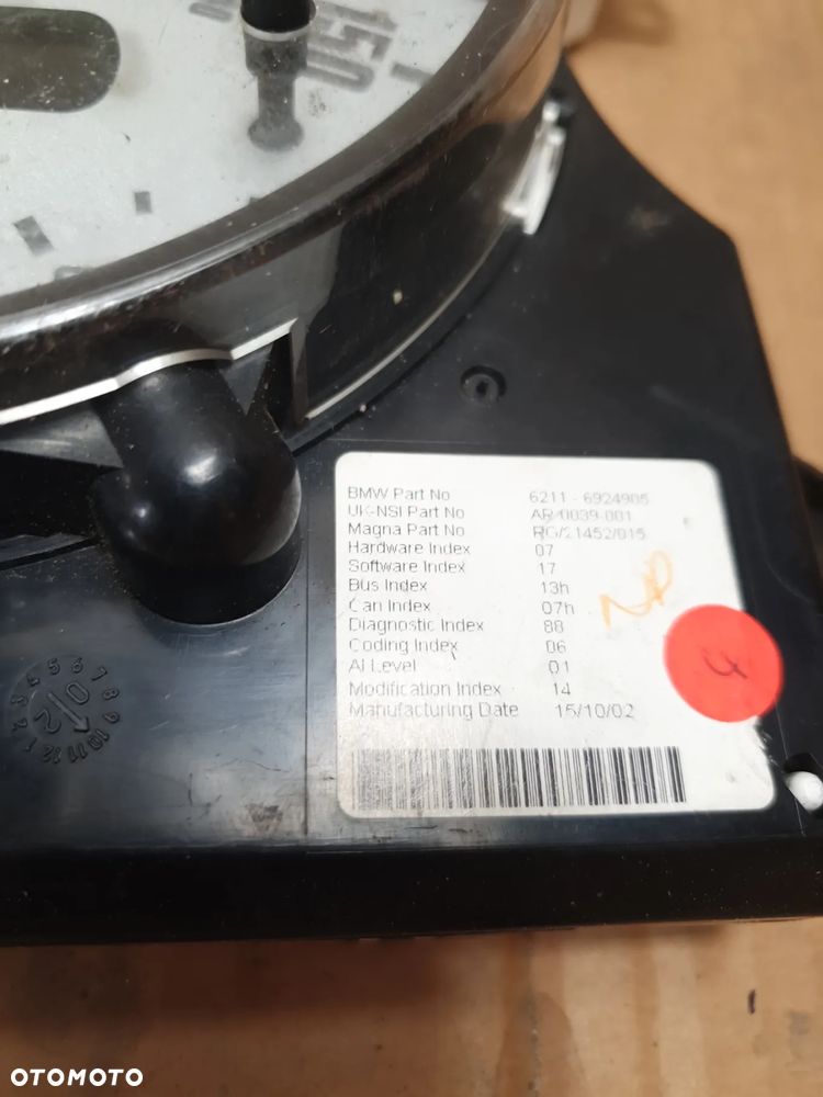 } LICZNIK ZEGAR 67379411 MINI COOPER ONE R50 R53 - 8