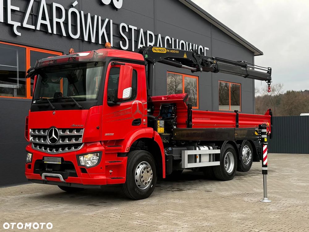 Mercedes-Benz AROCS 2532 // E6 // wywrotka 3-Stronna + PALFINGER PK 14001-EH // 6x2 6x4 HDS żuraw kran crane kiper kipper // Actros Antos - 6