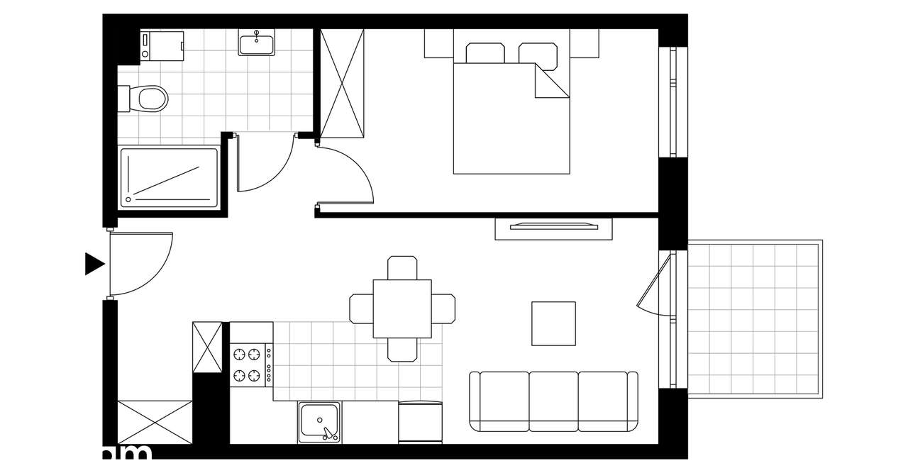 2-pokojowe mieszkanie 40m2 + balkon Bez Prowizji - Pełny obrazek: 2/20