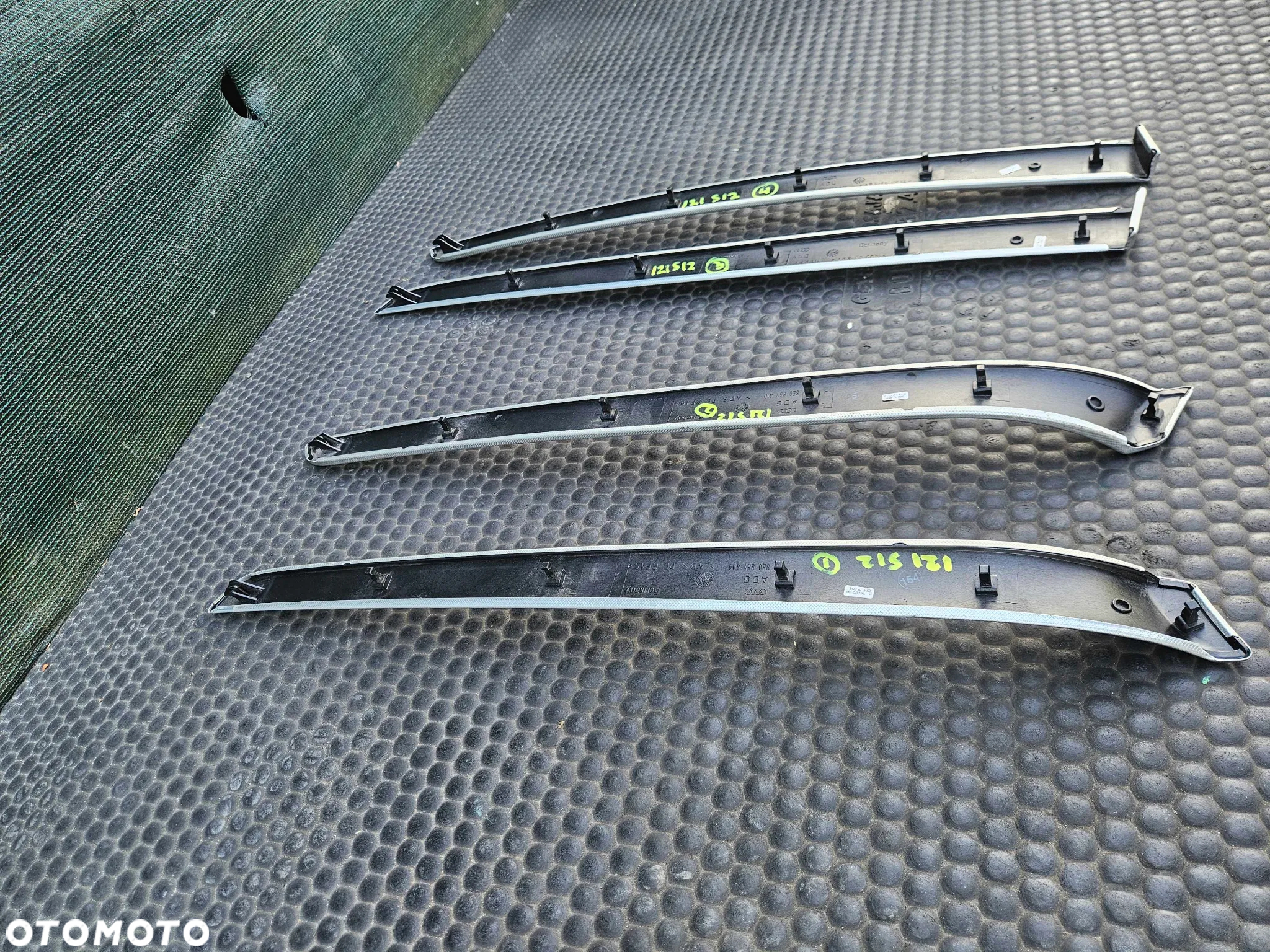 Listwy Ozdobne Dekor Listwa Drzwi Srebrne Rybia Luska Carbon Audi A4 B6 B7 - 32