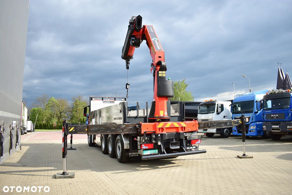 MAN TGS 35.480 Tridem 8x4 /Skrzynia 7.20m./ Palfinger PK 34002 SH/ Wciągarka/ 8 Segmentów/ 22m. / 5 i 6 Funcja/ Rotator/ Pilot/  Manual/ Euro 5/ Autokran/ Ladekran/ Kran/ HDS/ Seilwinde / Sprowadzony ! - 25