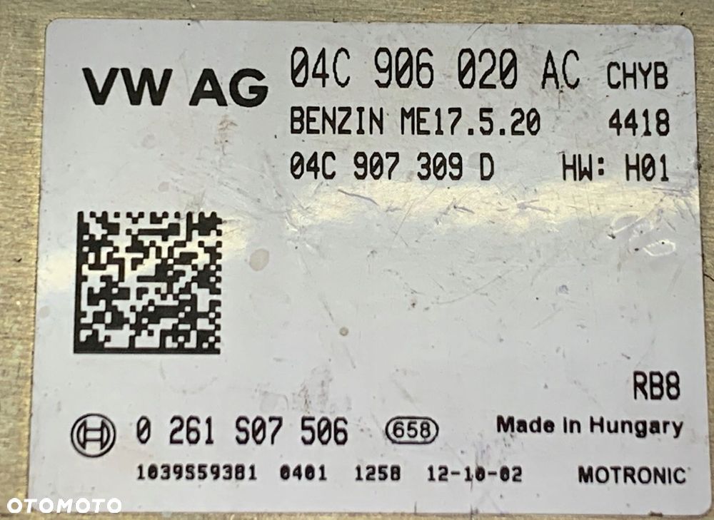 SKODA CITIGO VW UP MODUŁ STEROWNIK KOMPUTER SILNIKA 1.0 FSi 04C906020AC - 9