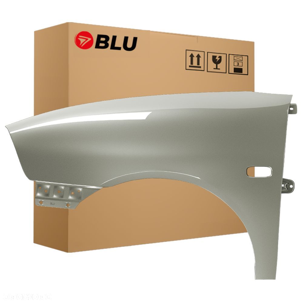 BLU Błotnik Seat Ibiza 3 III Cordoba 2 II 6L LS7N lewy przód srebrny 02-08 ocynk GrauArtico - 1