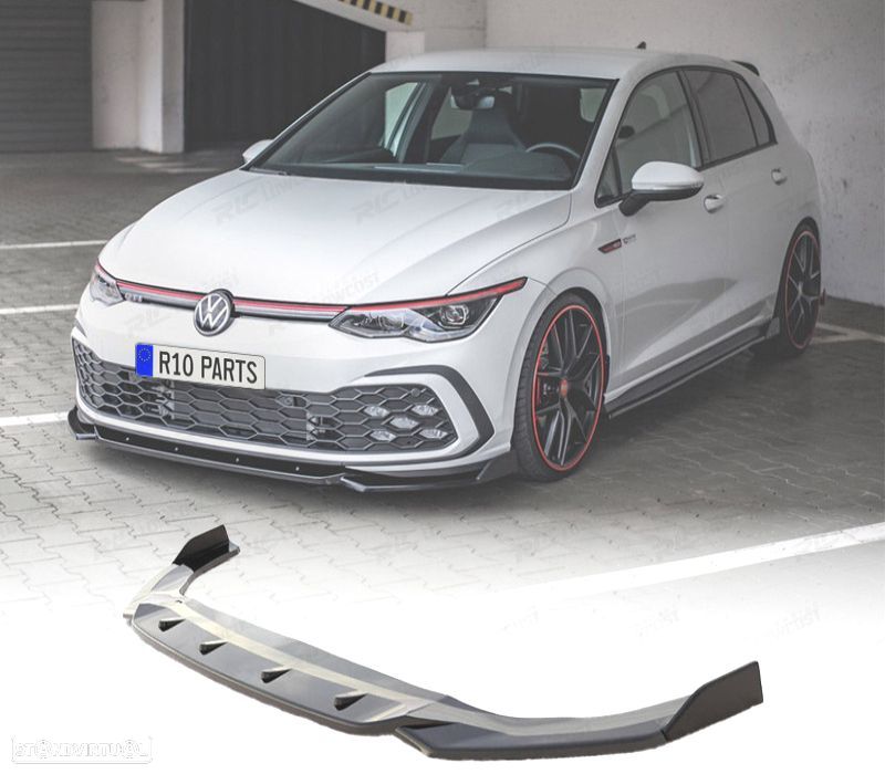 SPOILER LIP WV VOLKSWAGEN GOLF 8 GTI 24- PRETO BRILHANTE - 1