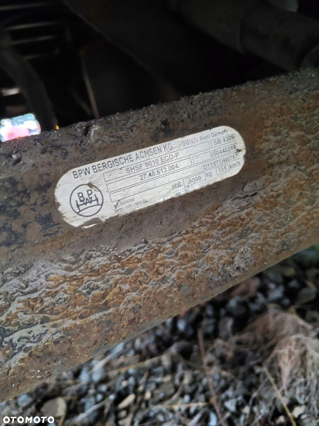 OŚ NACZEPA BPW ECO PLUS TARCZE SHSF 9010 ECO-P SB 4309 27.48.613.004 - 2