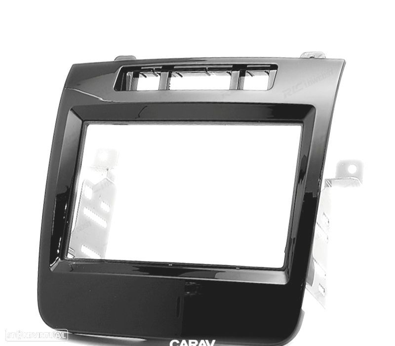 MOLDURA ADAPTADOR PRETO BRILHO PARA RADIO 2-DIN PARA VOLKSWAGEN VW TOUAREG 10-14 - 5