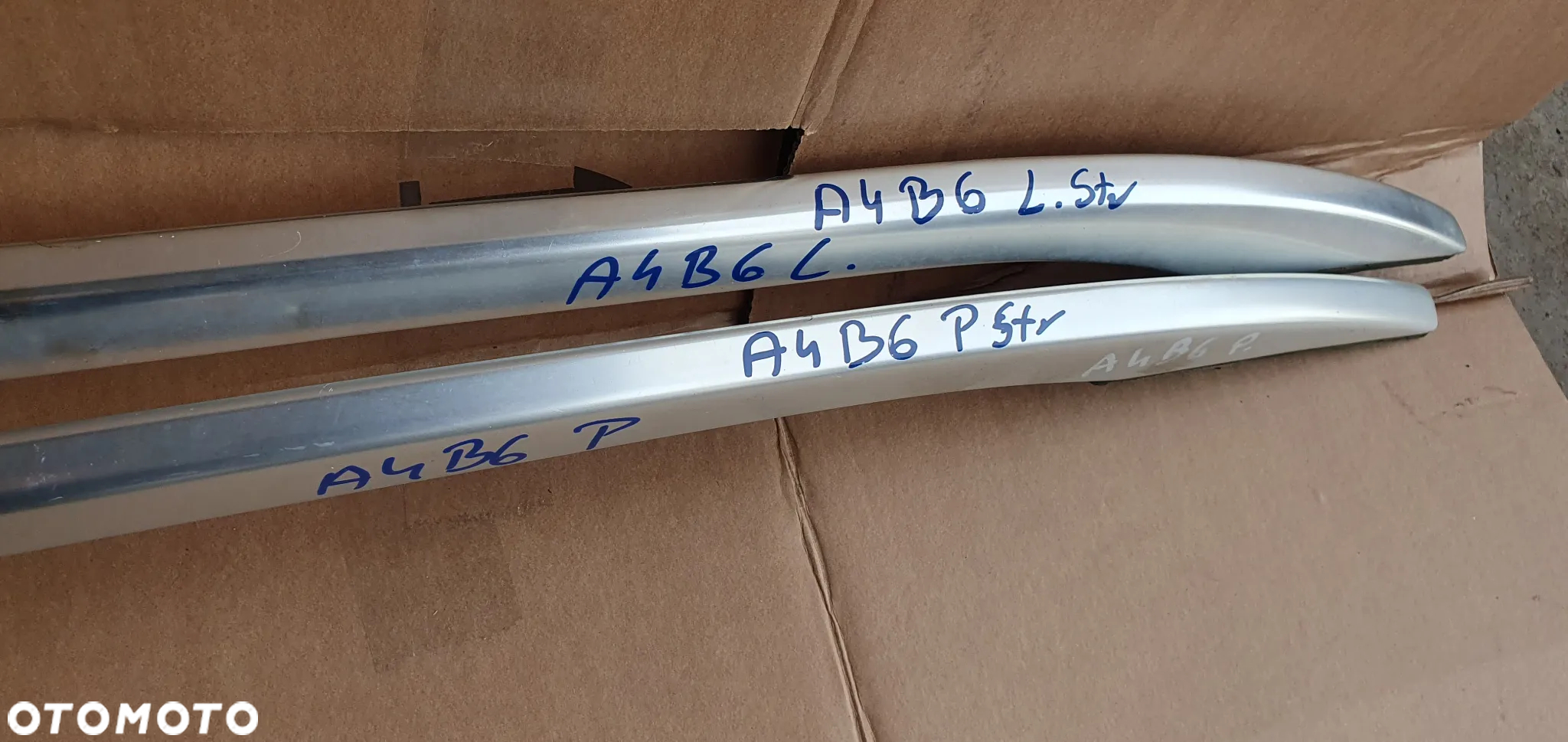 Relingi dachowe reling prawy lewy Audi A4 B6 - 7