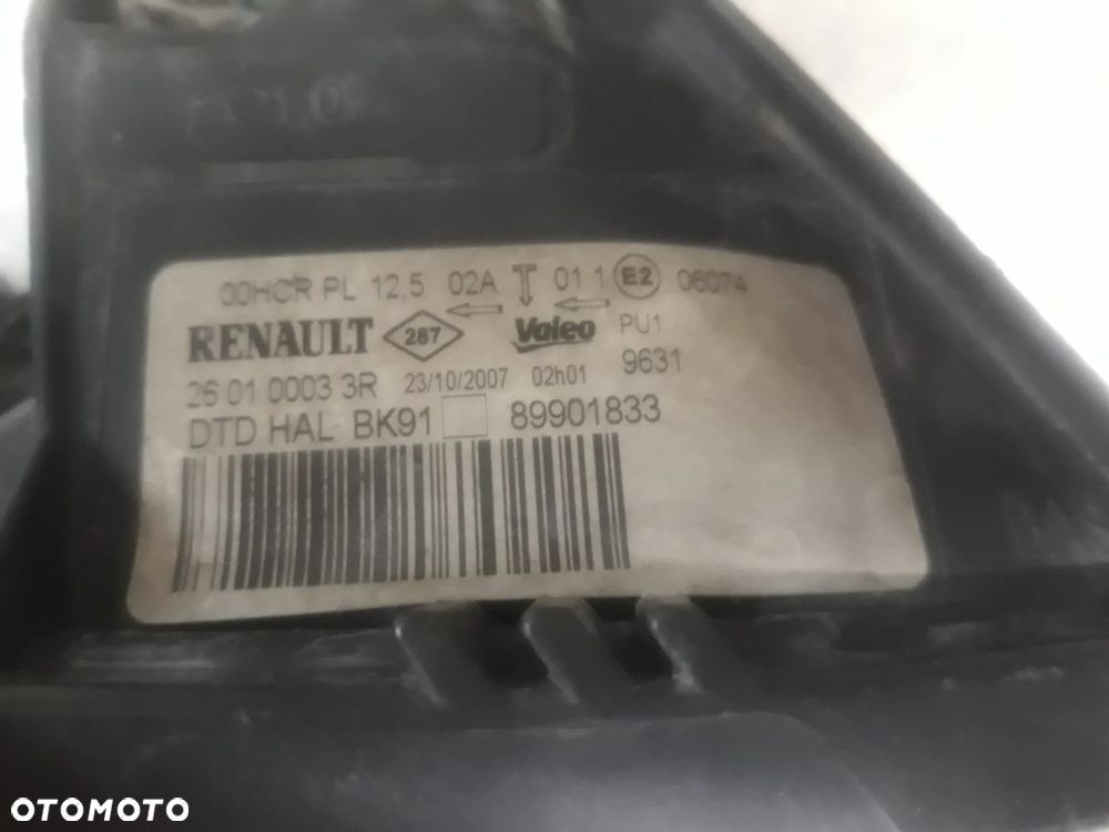 LAMPA PRAWY PRZÓD RENAULT LAGUNA III VALEO  260100033R - 6