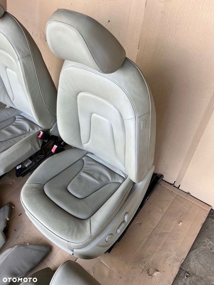 AUDI A4 B8 FOTELE KANAPA SKÓRA JASNA KOMPLET GRZANE ELEKTRYCZNE - 9