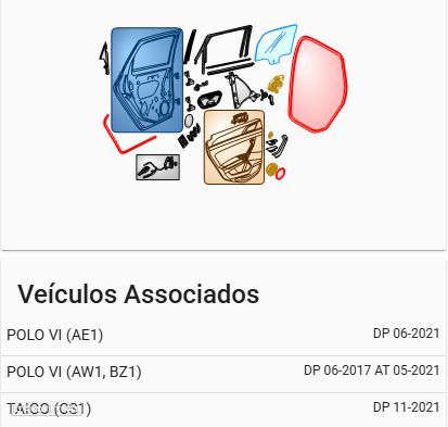 Porta Trás Esq Volkswagen Polo (Aw1, Bz1) - 5