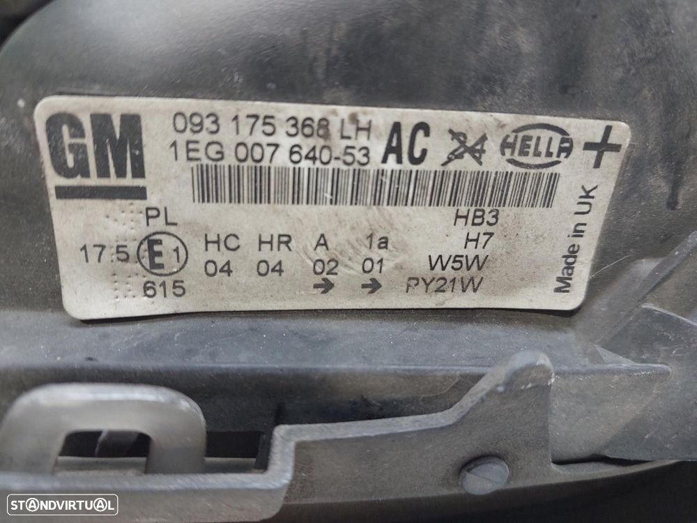 FAROL ESQUERDO OPEL ASTRA G FASTBACK 2000 - 6