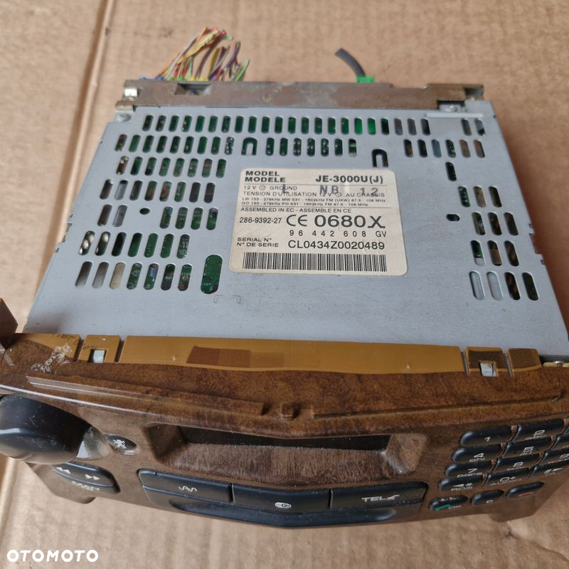 RADIO RADIOOTWARZACZ JE3000U PEUGEOT 607 99- - 2