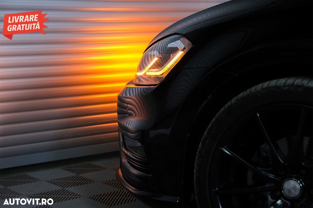 Faruri LED VW Golf 7.5 VII Facelift (2017-up) cu Semnal Dinamic- livrare gratuita - 15