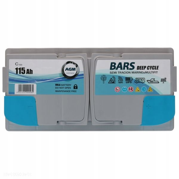 Akumulator Bars Marine AGM Deep Cycle 12V 115Ah - 3