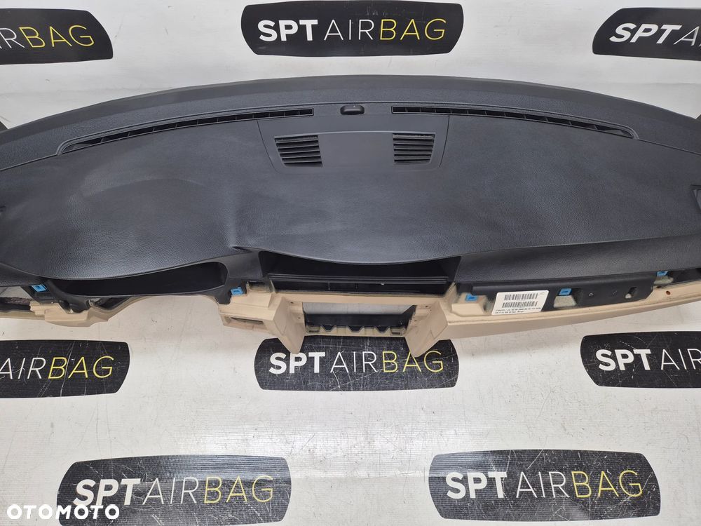 BMW E90 NAVI DESKA ROZDZIELCZA DÓŁ BEŻ KONSOLA KOKPIT PULPIT PODUSZKI AIRBAG AIR BAG NAPINACZE KIT SET - 3