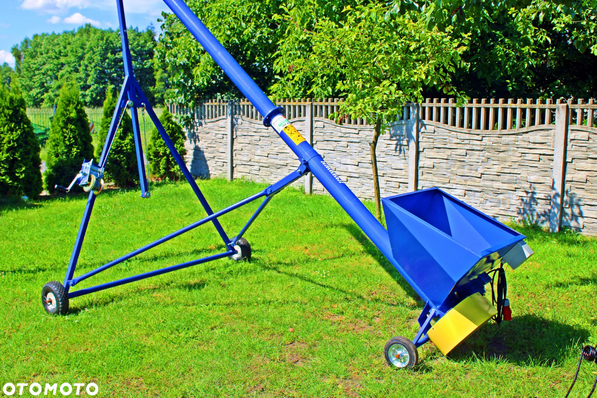 Żmijka do zboża FI 140 6m Z KOSZEM + WÓZEK Podajnik ślimakowy 20 ton/h Podajnik do zboża OSUCH - 5