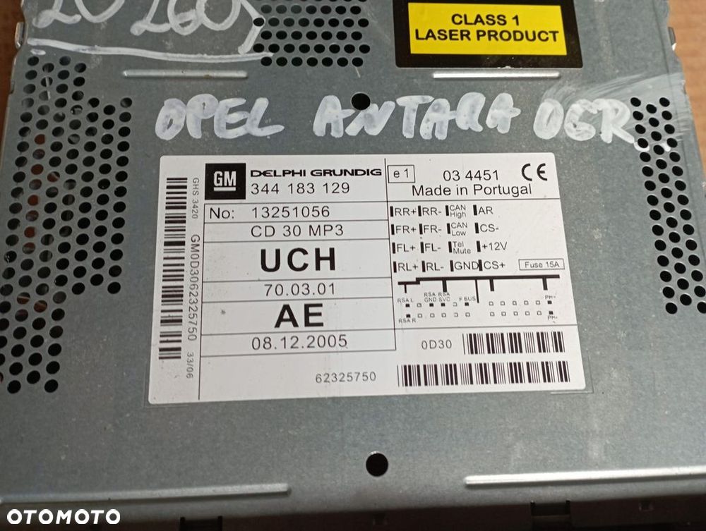 OPEL ANTARA RADIO CD RADIOODTWARZACZ 13251056 - 3