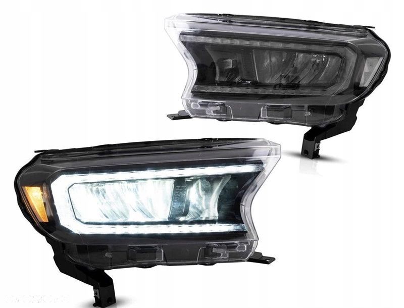 Reflektory Lampy kpl Full Led Black Czarne Ford Ranger V 5 mk5 Lift 16-2022 - 1