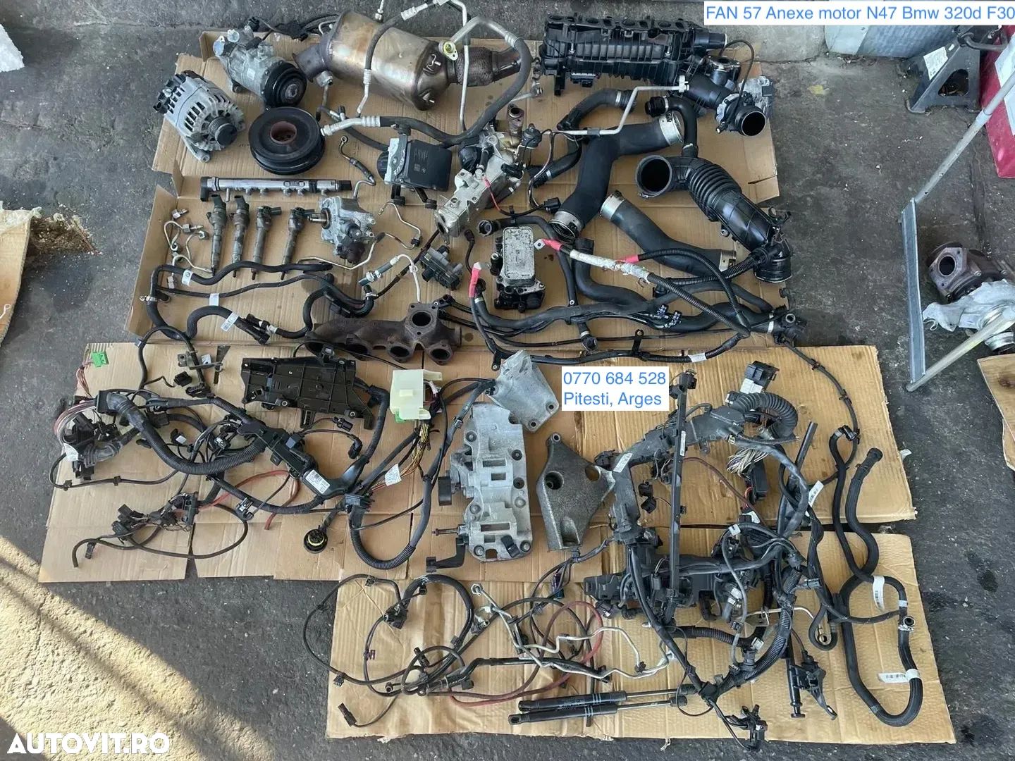 Anexe motor N47 Bmw 320d F30 injectoare rampa injectoare pompa inalta presiune alternator fulie uitate ABS racitor gaze EGR  catalizator termoflot debitmetru bmw 184cp - 1