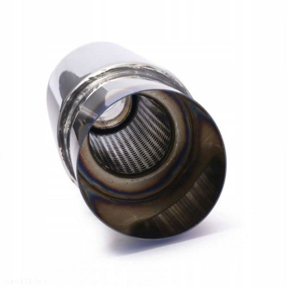 Tłumik Końcowy PRZELOTOWY wejście 57mm Końcówka 89mm JDM nierdzewka - 3