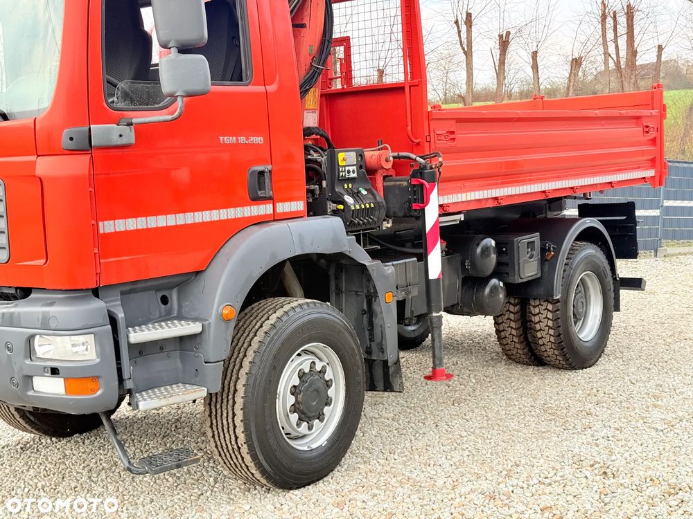 MAN * TGM 18-280 MAN 4x4 HDS Palfinger PK10500 * Kiper Wywrotka * Bardzo Dobry Stan - 6
