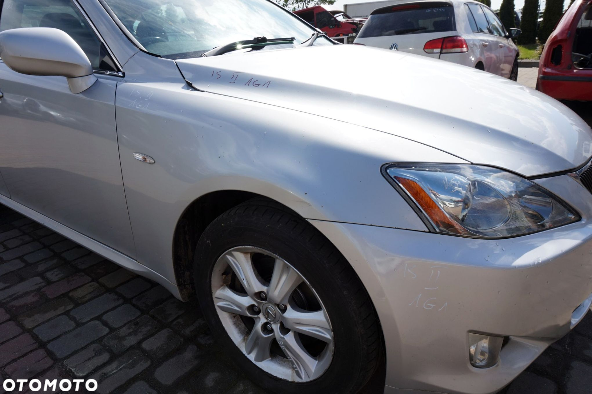 MASKA ZDERZAK BŁOTNIKI LAMPY IS II E2 1G1  LEXUS 2005-2010 SREBRNY PRZÓD KOMPLETNY - 12