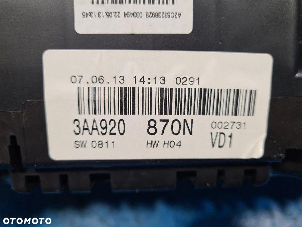 VV PASSAT B7 1.4 1.8 2.0 TSI LICZNIK 3AA920870N - 6