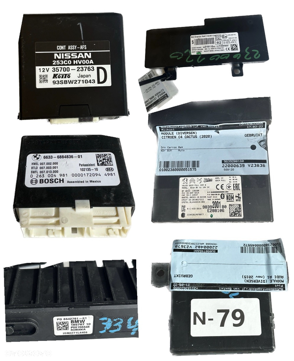 Moduł sterownik czujnik Toyota Aygo II Seat Skoda Volkswagen Audi Q3 Peugeot 208 Citroen C1 II C4 II Opel Corsa F Nissan Renault Hyundai Kia BMW Mini Mercedes W177 W247