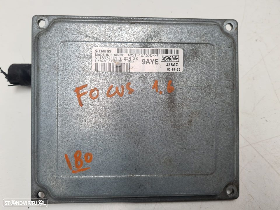 FORD FOCUS 1.6 16v | CENTRALINA - SIEMENS | Ref: S118934101 E 4M51-12A650-HE 9AYE; - 2