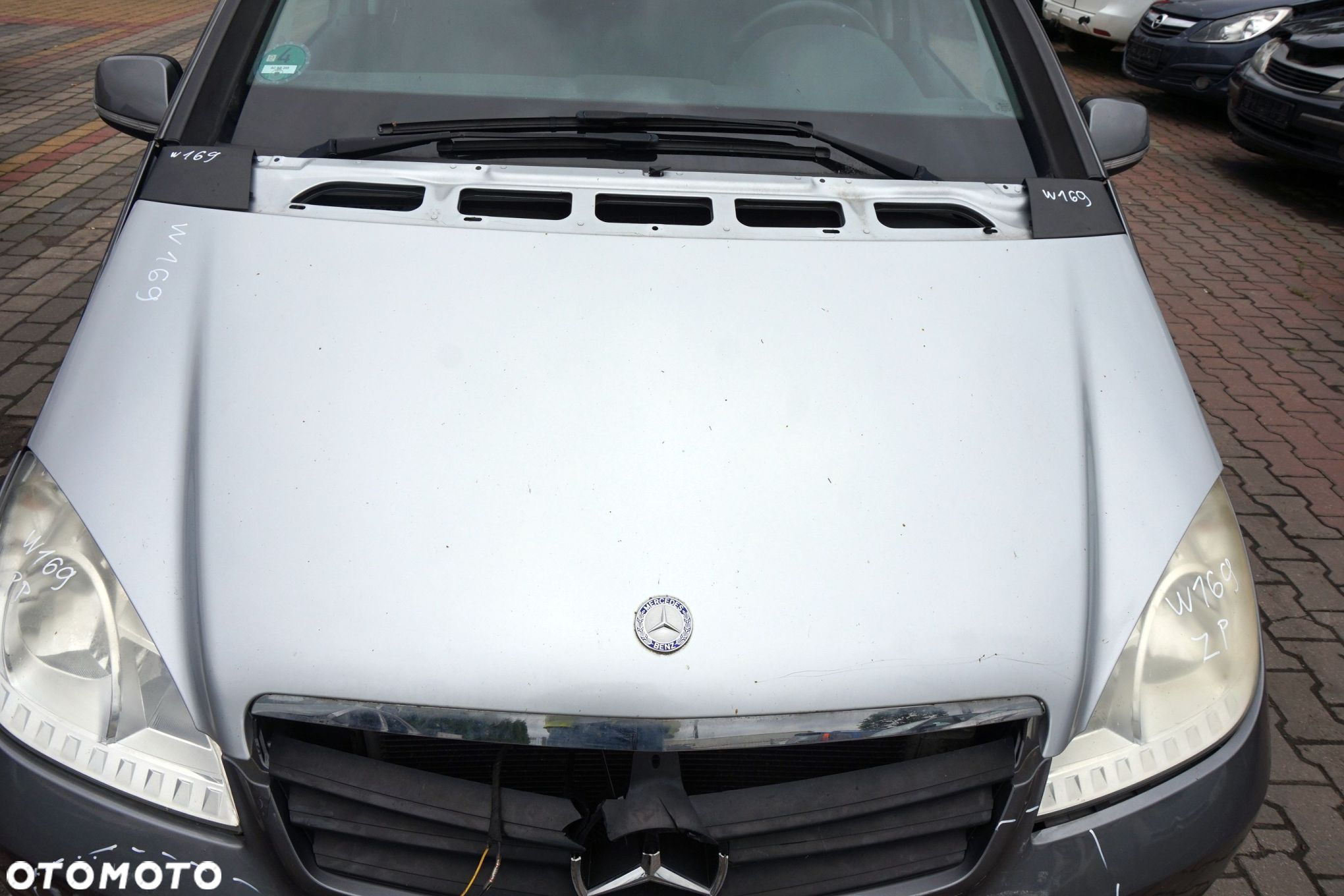 MASKA ZDERZAK BŁOTNIKI LAMPY A-KLASA W169 LIFT 787  MERCEDES 2008-2012 SREBRNY PRZÓD KOMPLETNY - 2