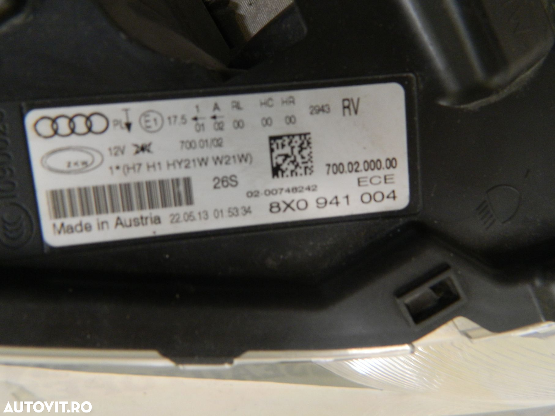 Far dreapta Audi A1 Halogen, 2010, 2011, 2012, 2013, 2014, cod origine 8X0941004. - 5