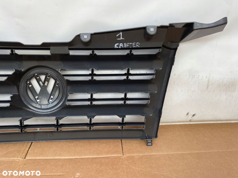 VW CRAFTER 06- ATRAPA GRILL NOWA ORYGINALNA SZARA 2E0853653 - 10