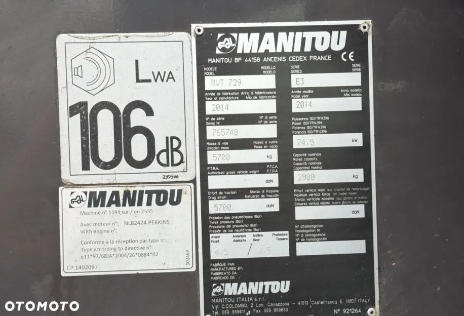 Manitou MVT 729 - 12