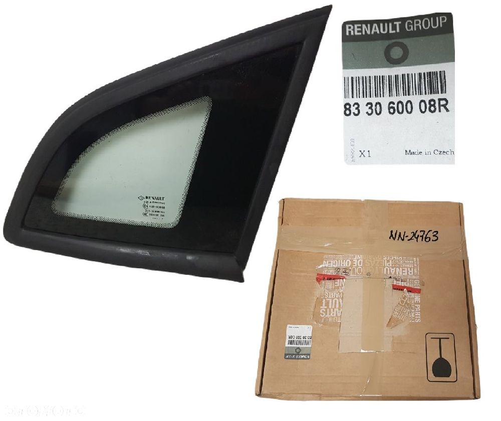 NOWA ORYGINALNA SZYBA TYLNA BŁOTNIKA KAROSERYJNA PRAWA RENAULT MEGANE GRANDTOUR KOMBI III 3 PRAWY - 1