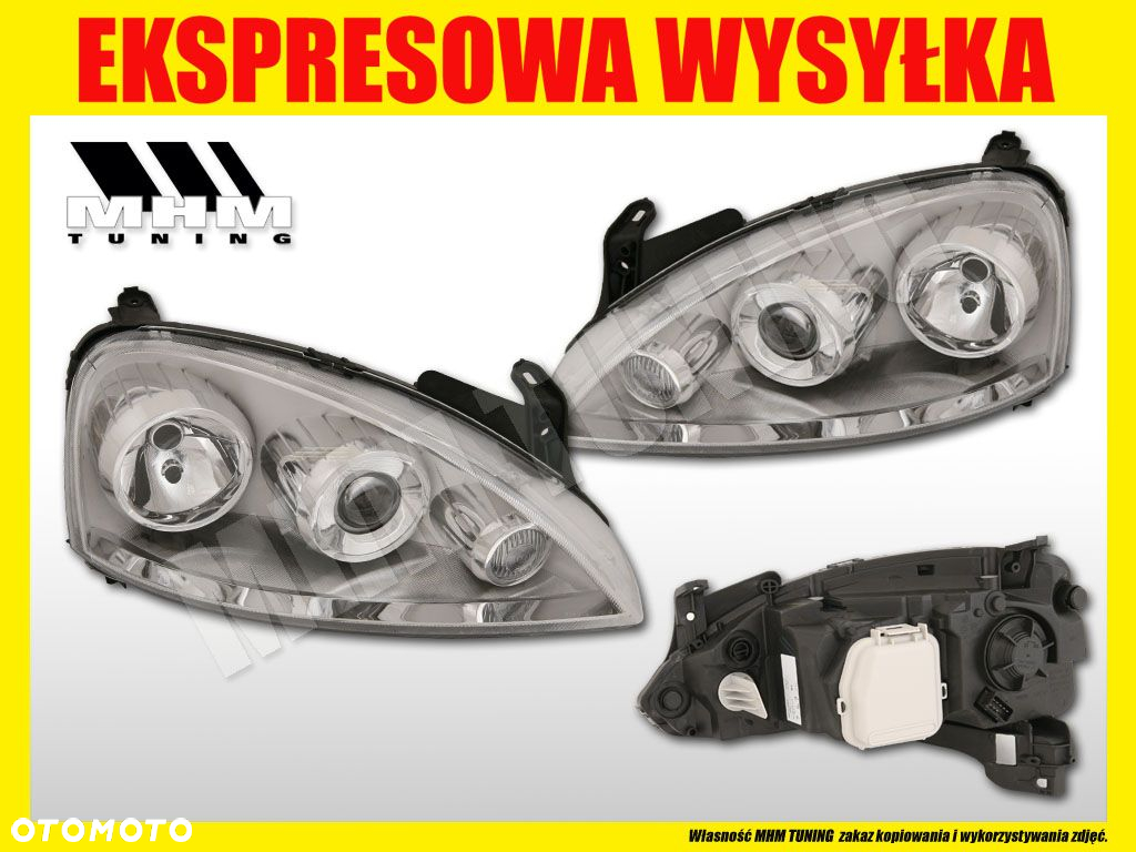 REFLEKTOR LAMPA OPEL CORSA C COMBO SOCZEWKA TYC R - 2