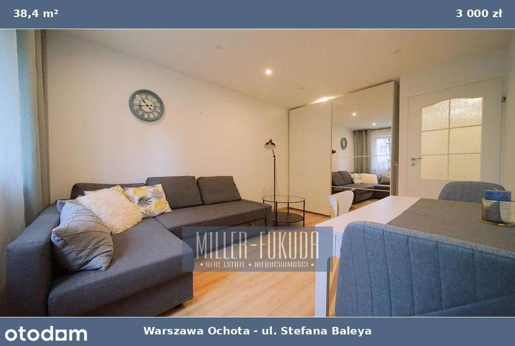 2-pokojowe mieszkanie 38,4 m² | Ochota, ul. Stefana Baleya